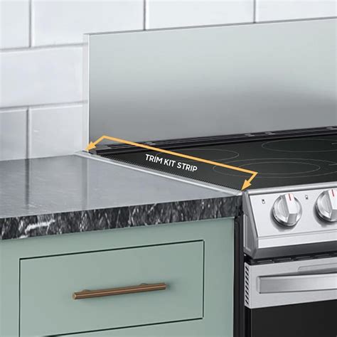 black stainless steel cabinet top filler to stove|30 inch cooktop filler.